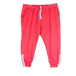Nike Womens Sweatpants Coral Dry Fit Pull On Therma Anke Zip Jogger Stretch 2X
